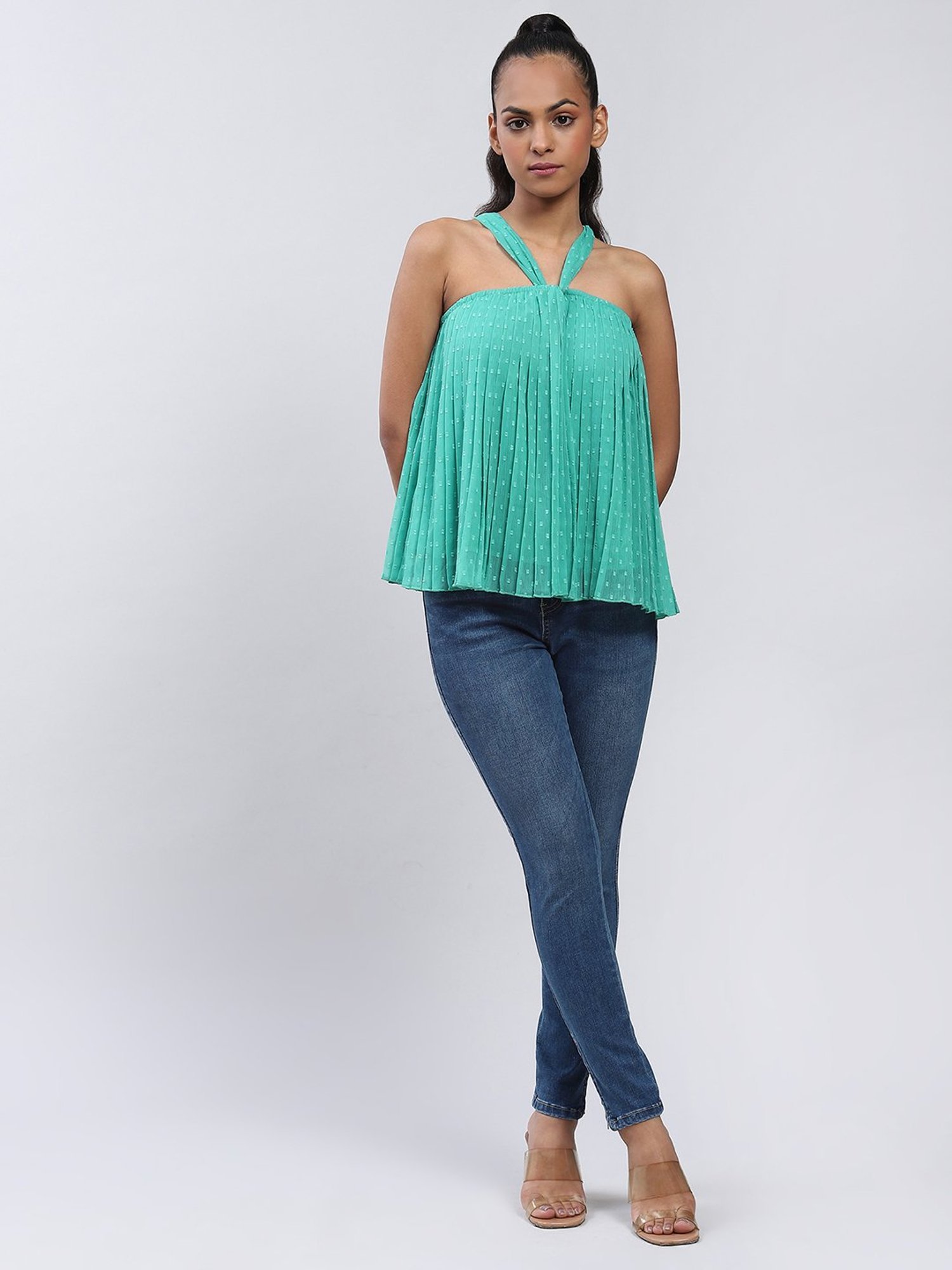 Label Ritu Kumar Aqua Top