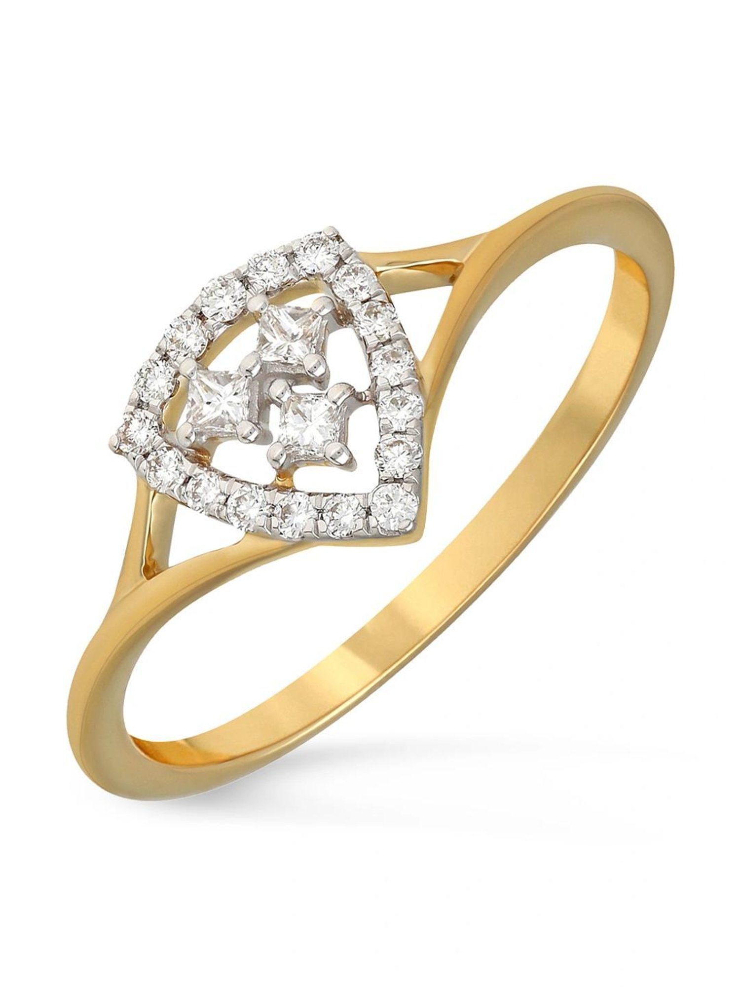 Malabar Gold and Diamonds 18k IGI Certified Diamond Yellow Gold Ring for Women