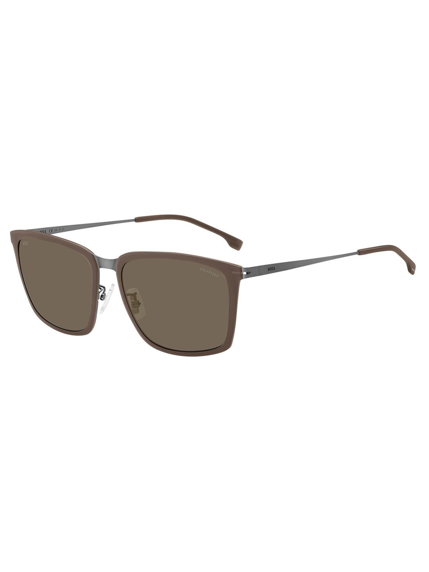 Hugo Boss Brown Rectangular Sunglasses for Men
