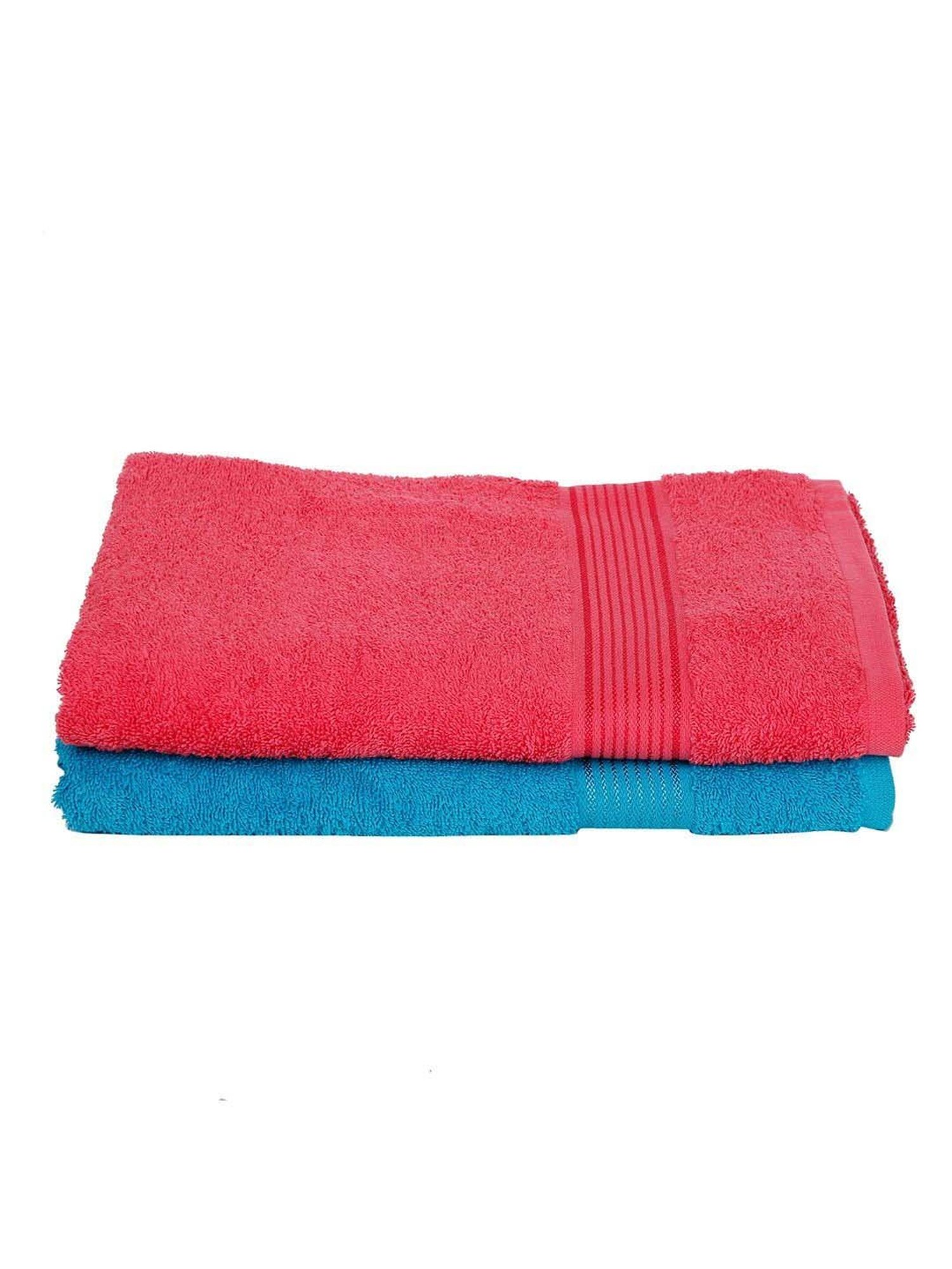 LORENA 100% Cotton Super-Soft Terry Towels -2pc Bath Towel (d`ross) solid-multi