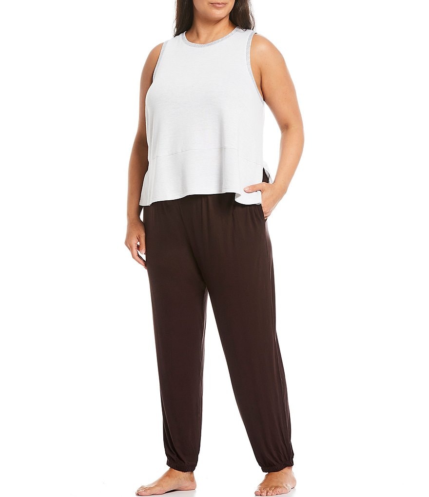 Refinery29 Plus Solid French Terry Jogger Lounge Pants