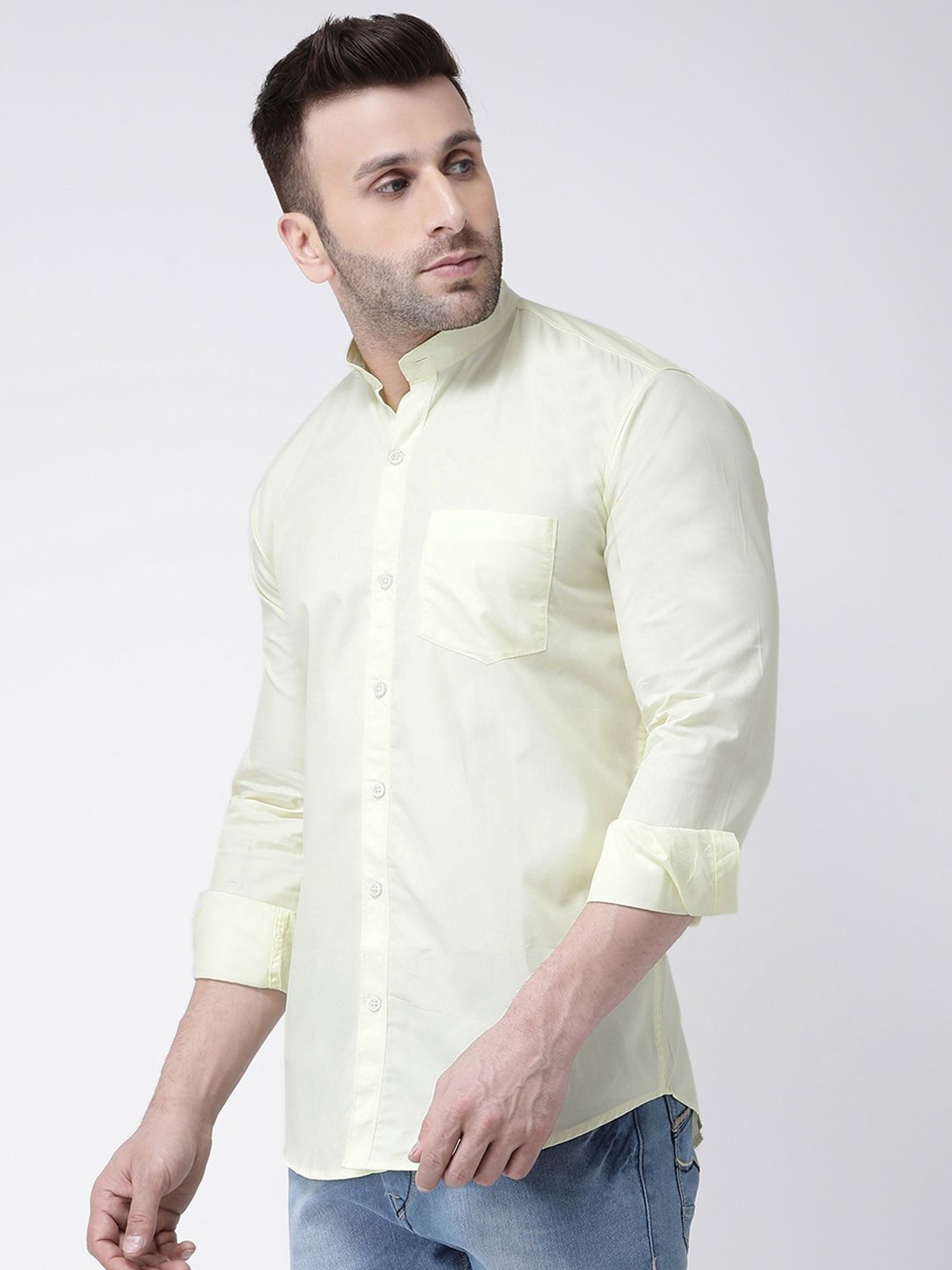 Hangup Plus Lemon Slim Fit Pure Cotton Shirt