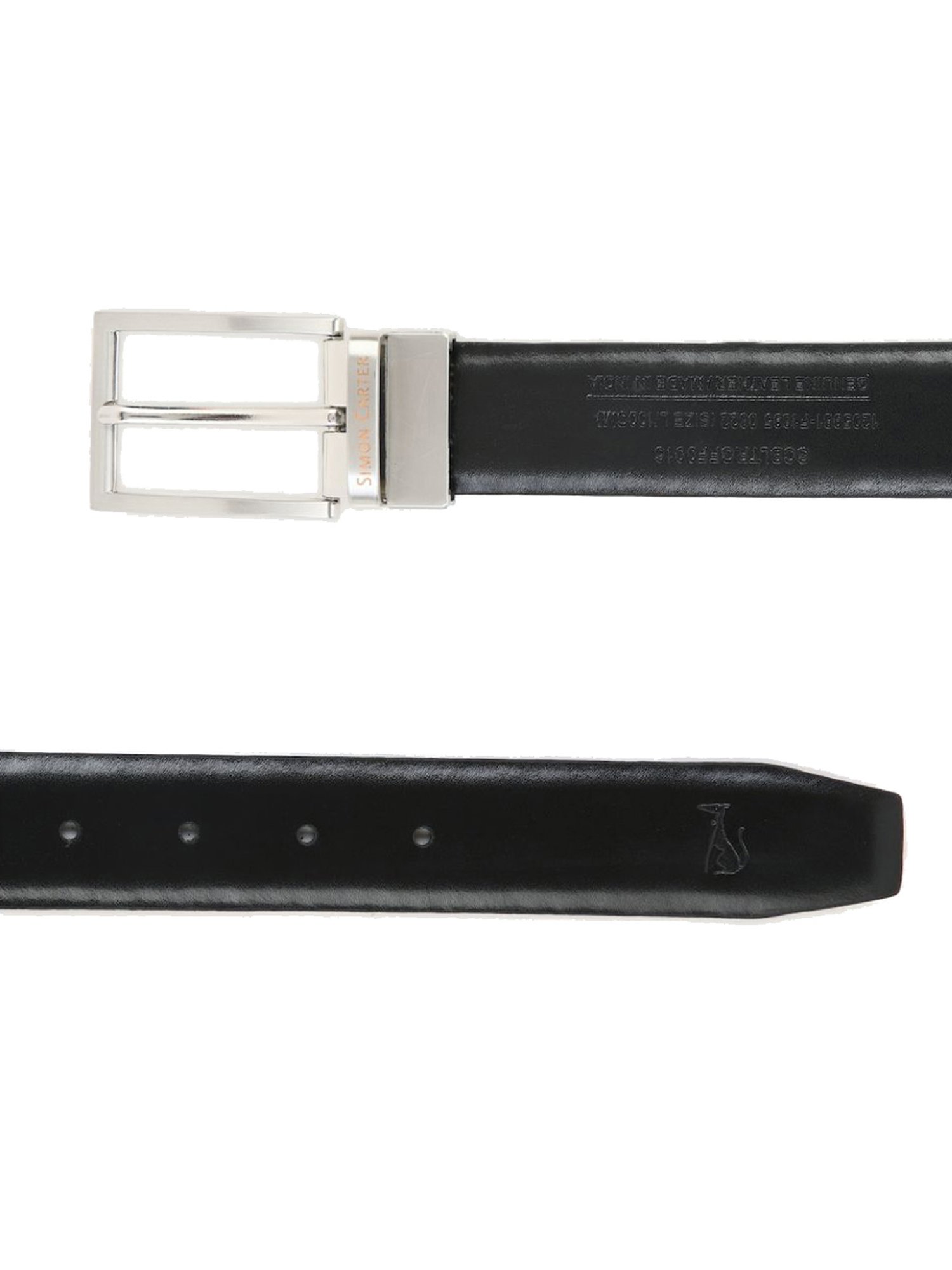 Simon Carter Tan Leather Reversible Belt for Men