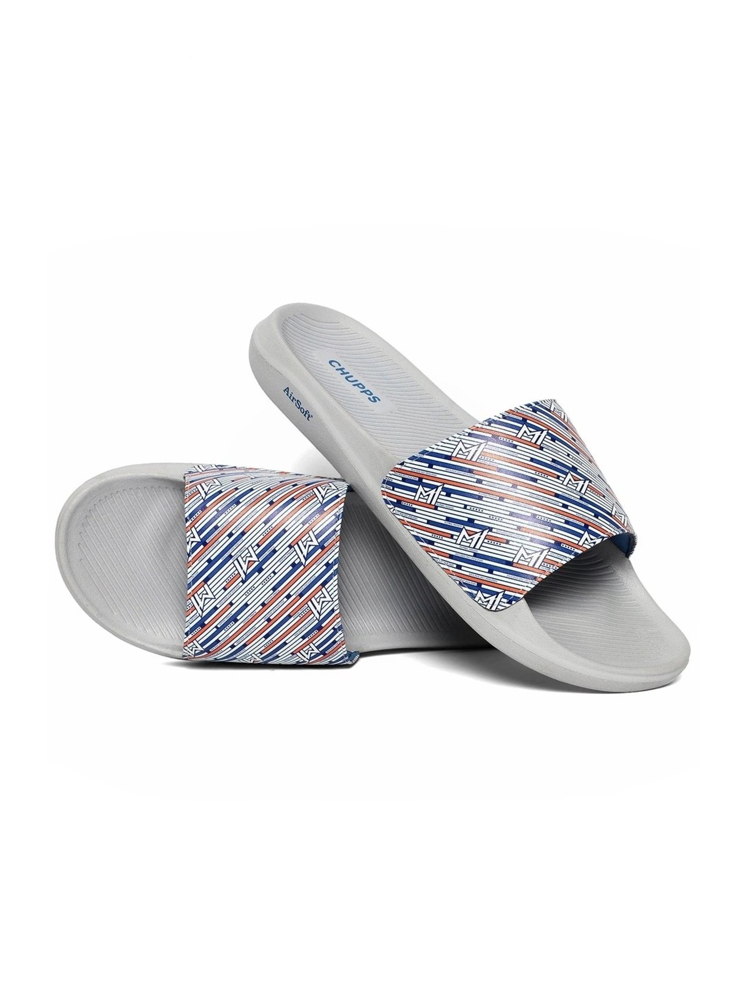 Chupps Men's Mumbai Indians White Slides