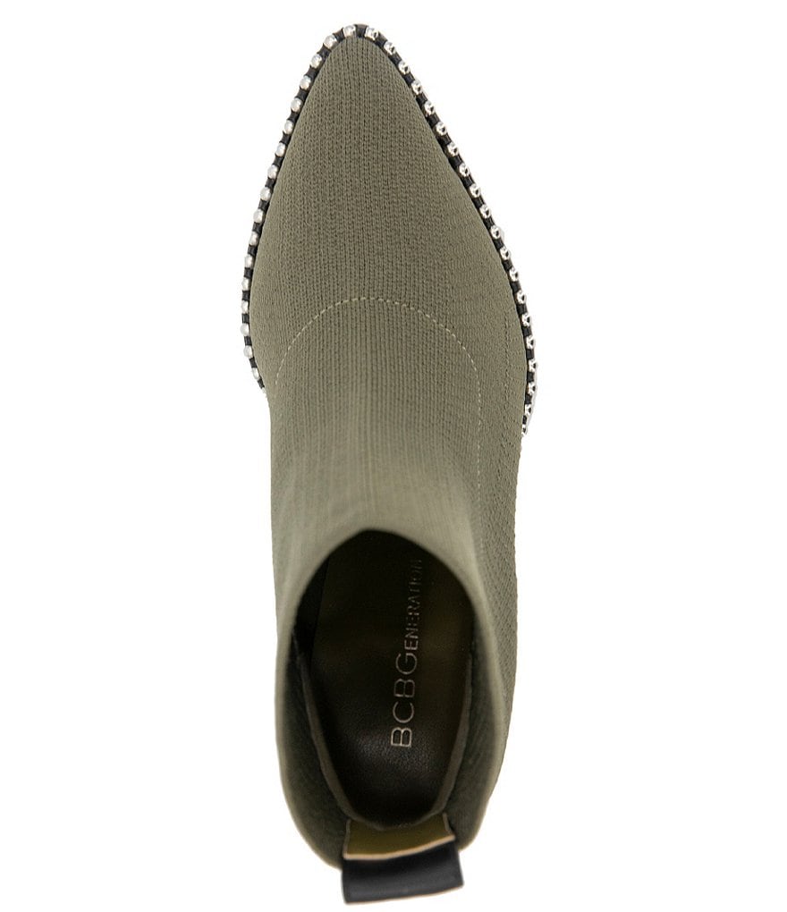 BCBGeneration Beya Flyknit Studded Sock Booties