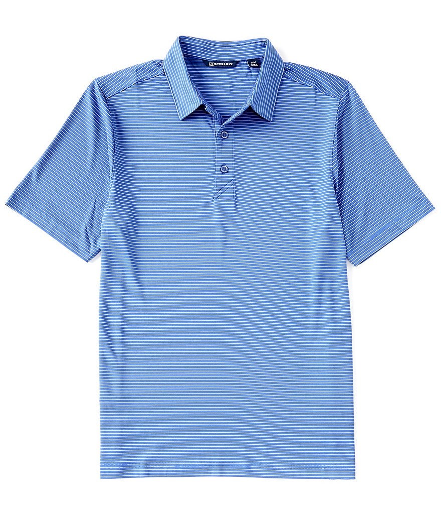 Cutter & Buck Forge Pencil Stripe CB DryTec Short-Sleeve Polo