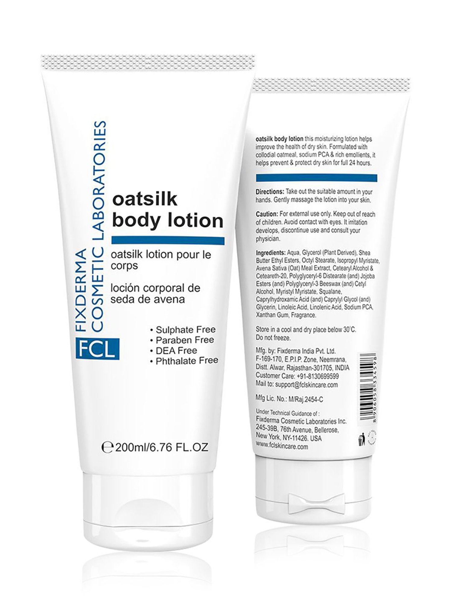 Fcl Oatsilk Body Lotion For Dry & Rough Skin,Moisturizing Lotion, Long Lasting Hydration - 200ml