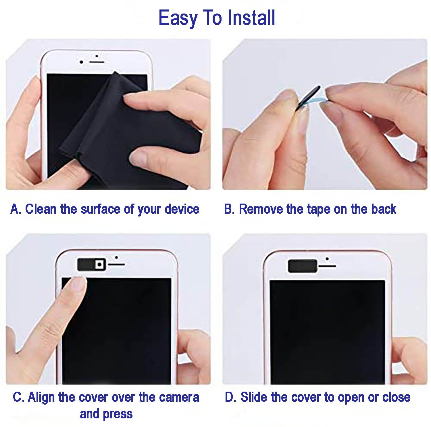 3/6 PCS WebCam Cover Slide Camera Privacy Security Protect Sticker Phone Laptop