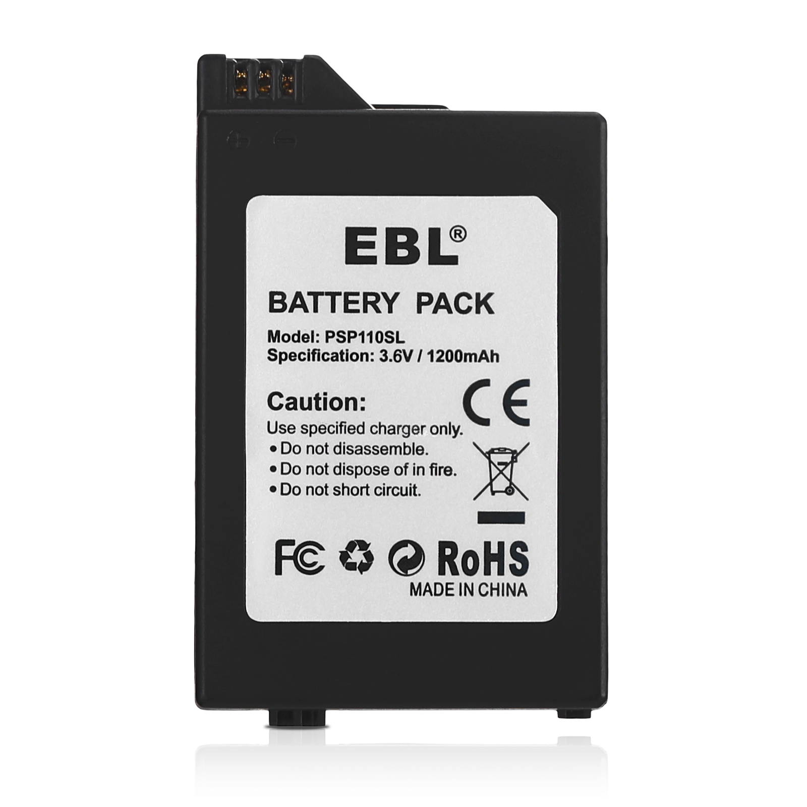 EBL 3.6V 1200mAh Lithium Ion Replacement Battery for Sony PSP 2000/3000 PSP-S110 Console