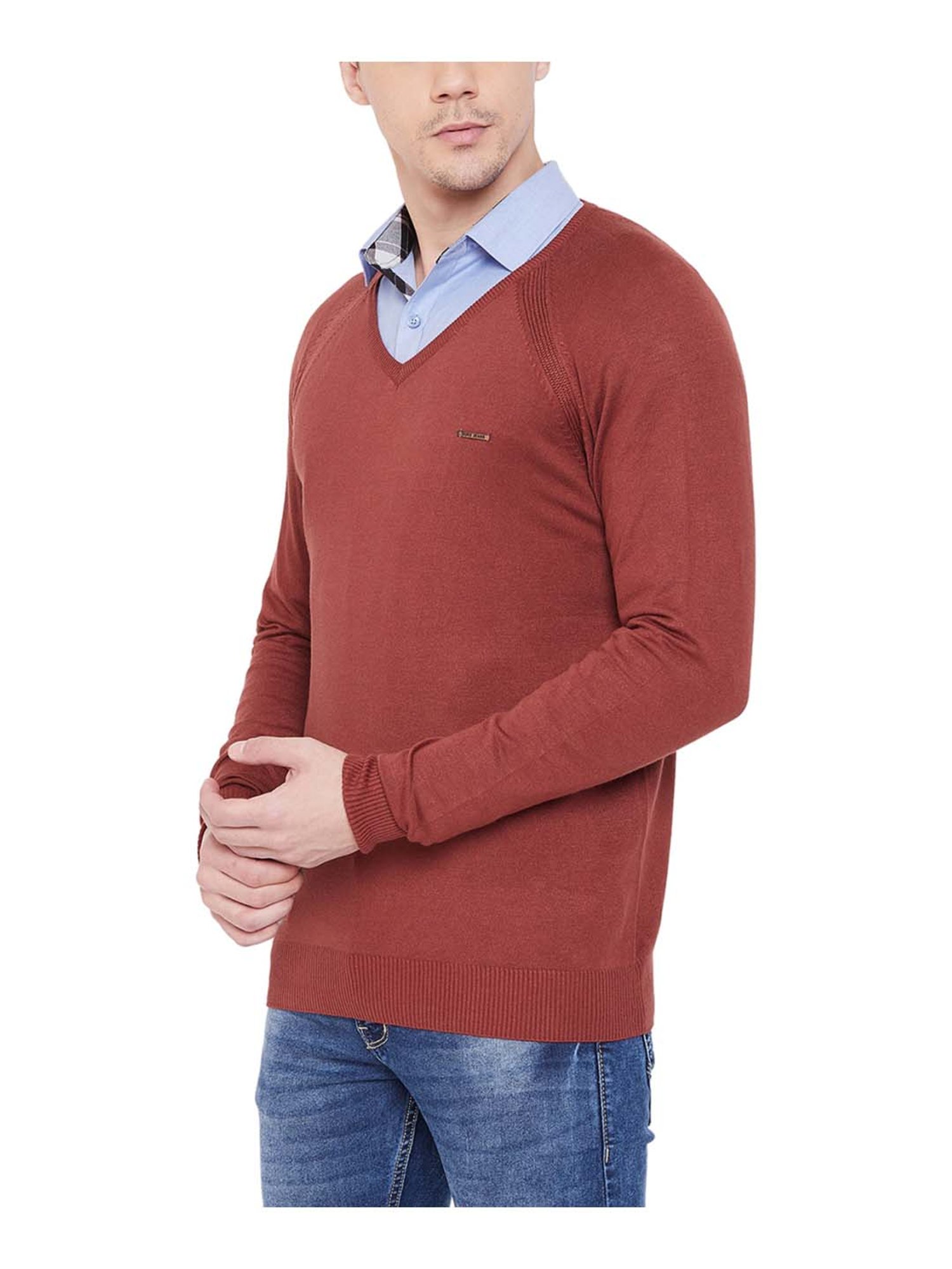 Duke Rust Regular Fit Sweater