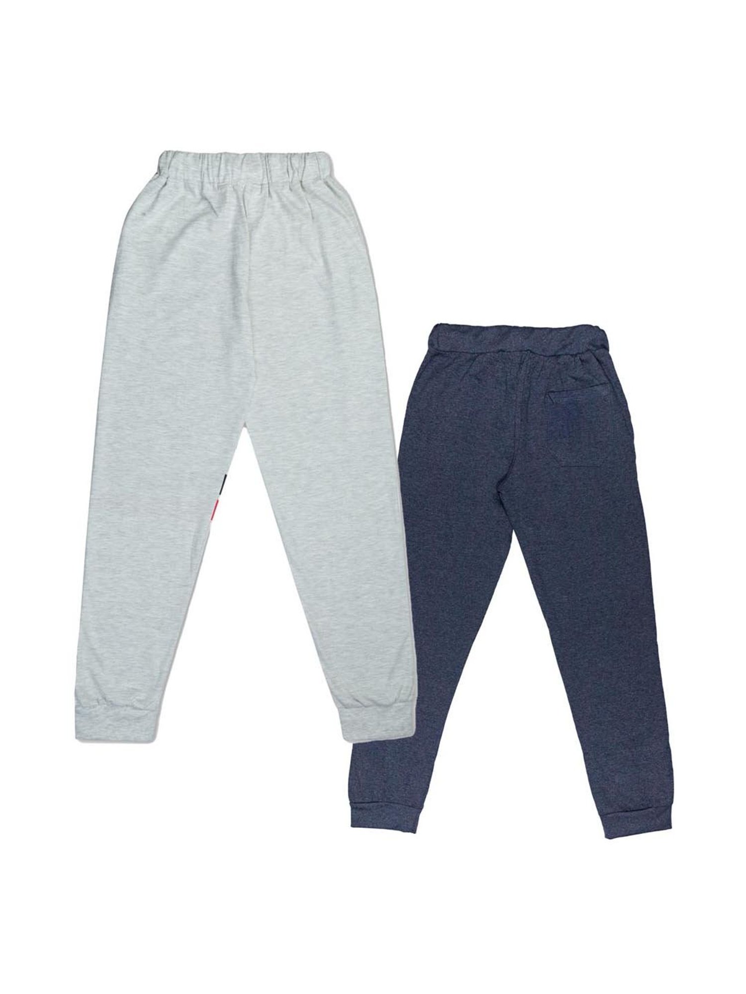 Todd N Teen Kids Grey & Blue Graphic Print Joggers (Pack Of 2)