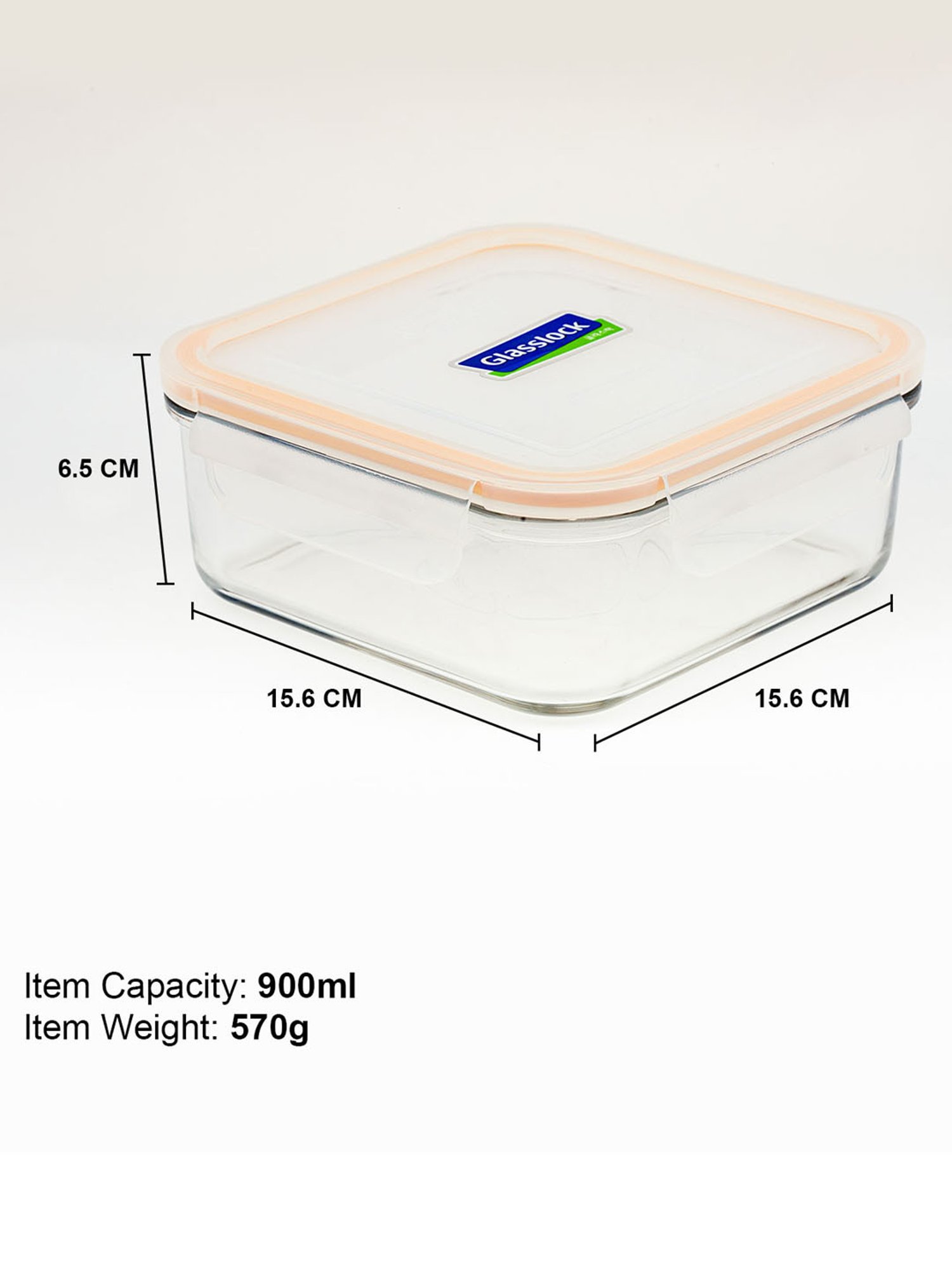 Glasslock Transparent Glass 900 ml Jars and Container