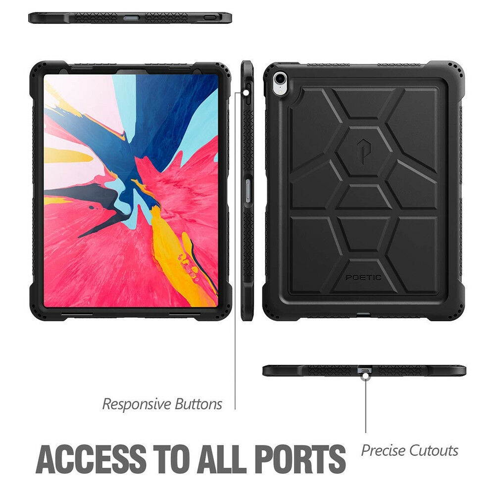 Case For Apple iPad Pro 12.9 Tablet Flexible Shockproof Silicone Cover Black