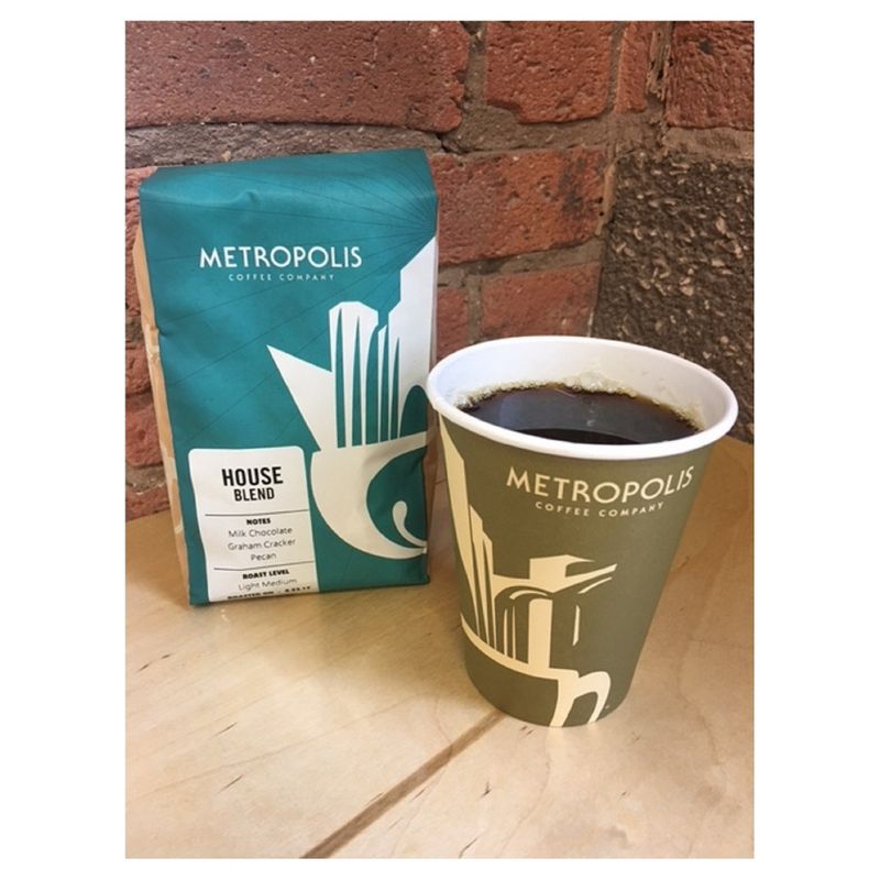 Metropolis Coffee House Blend Medium Dark Roast Whole Bean Coffee - 12oz