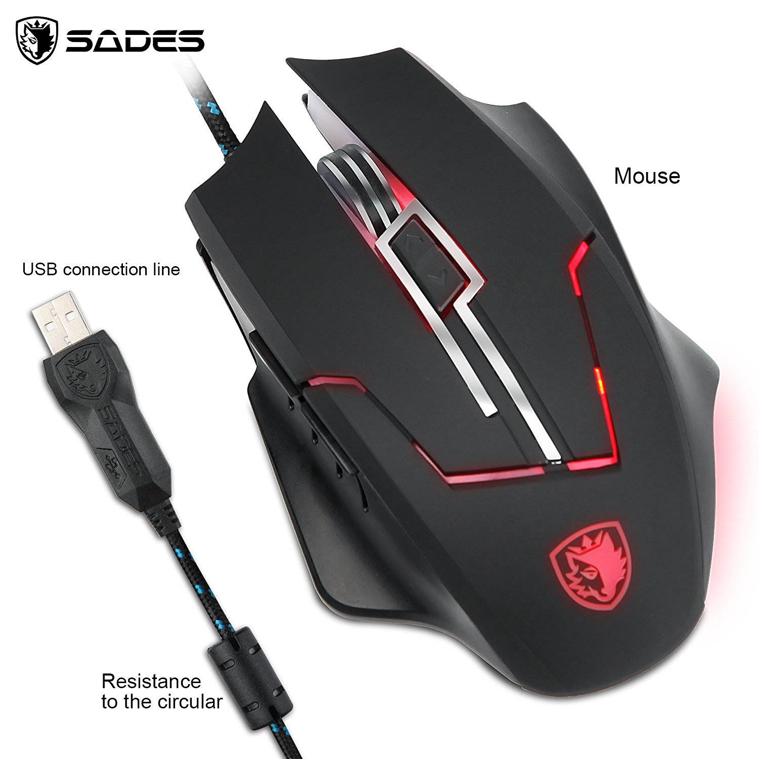 Magece G2 Gaming Mice 3200 DPI 6 Buttons Professional Ergonomic Gaming Mouse for PC Mac Gamer