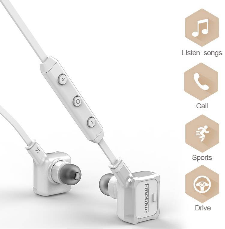 Newest Fineblue FA-90 Wireless Sports Earbuds earphones Bluetooth 4.1 Stereo Headsets In-ear Earphones With Mic For Smartphones - Black