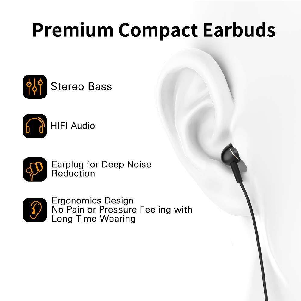 in-Ear Earbuds for Sleeping, Mijiaer Noise Isolating Headphones Sleep Earbuds with Soft Earplugs for ASMR, Insomnia, Side Sleeper, Snoring, Air Travel, Meditation, Relaxation