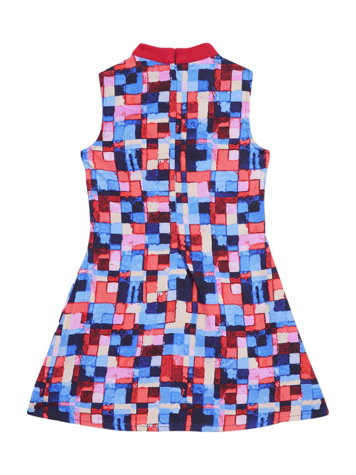 Butterfly Blush Kids Pink & Red Cotton Printed Dress