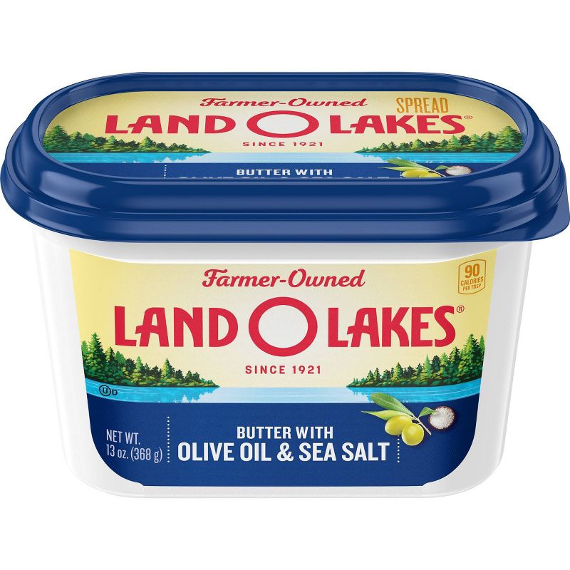 Land O Lakes Spreadable Butter with Olive Oil & Sea Salt - 13oz