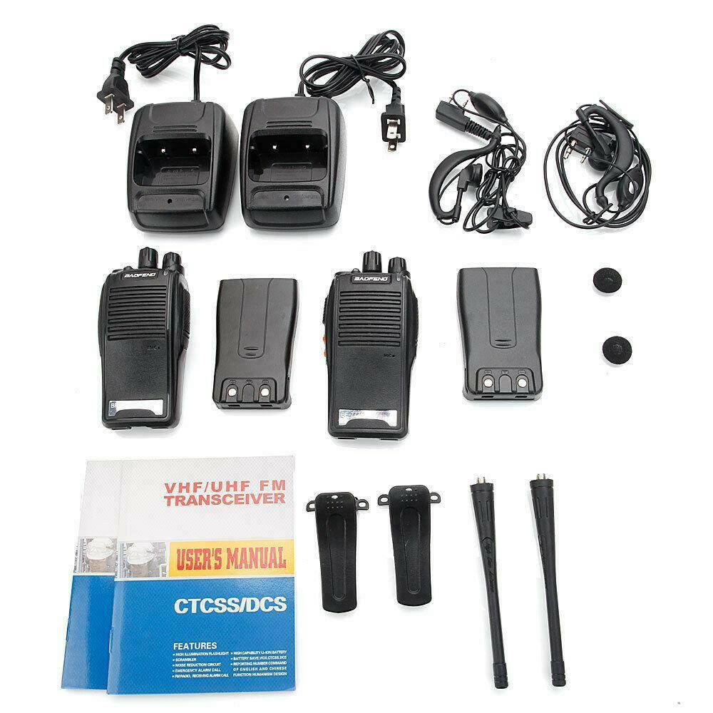 2 Pair   BF-777S Walkie Talkies 400-470MHz Two Way Radio Transceivers