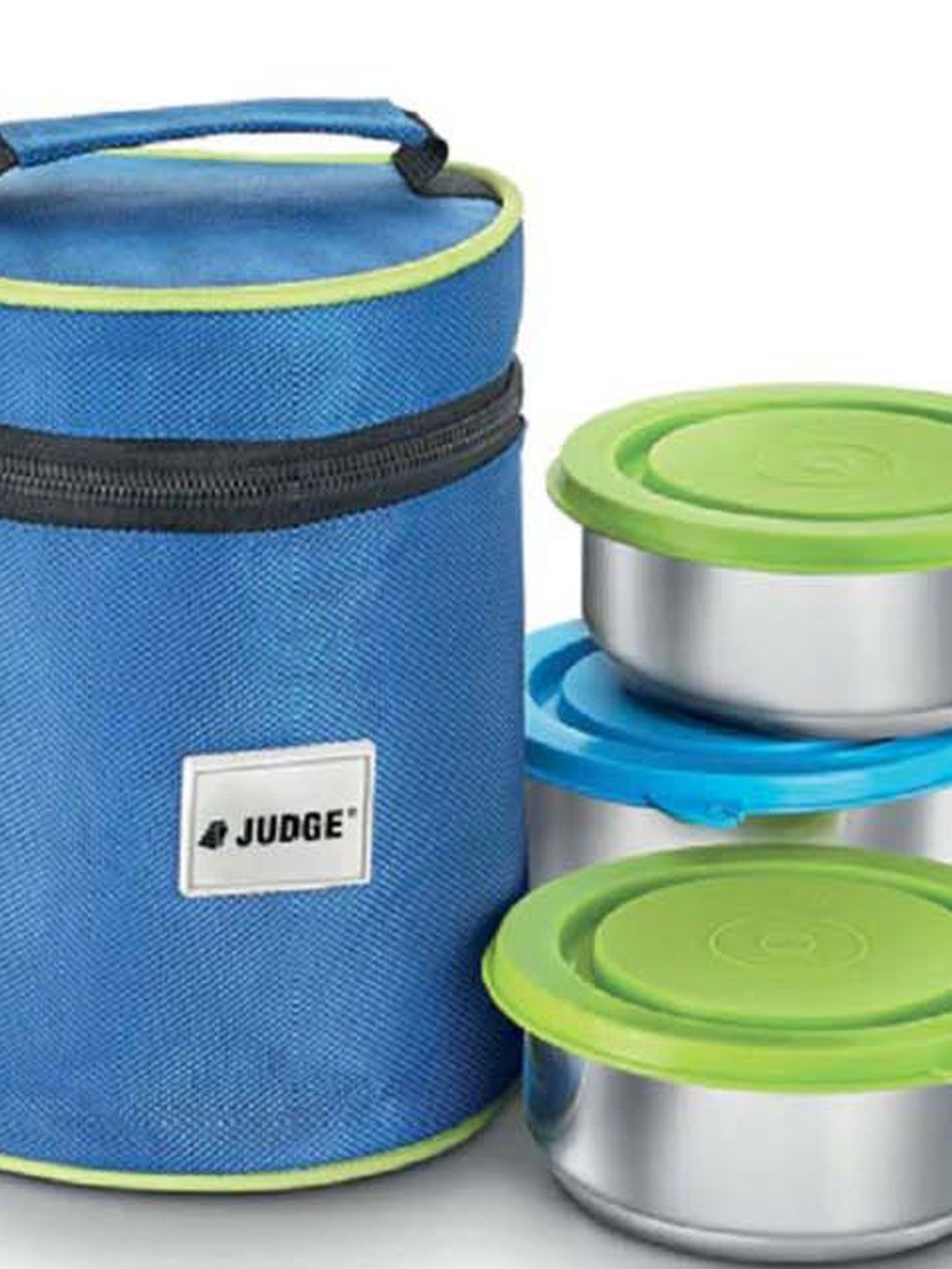 JUDGE Multicolor Stainless Steel Insulated Lunch Box Set with Bag