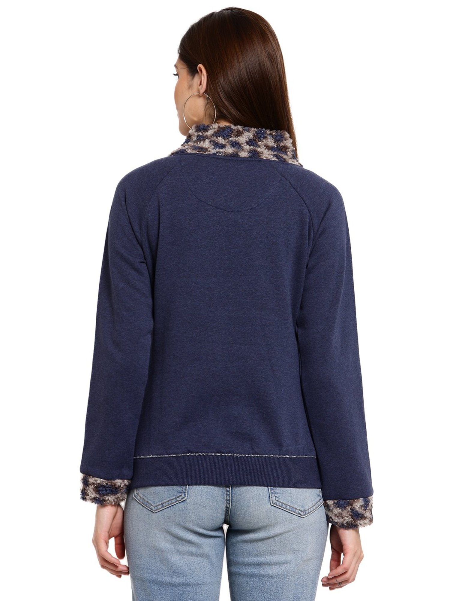 Juelle Blue Full Sleeves Sweatshirt