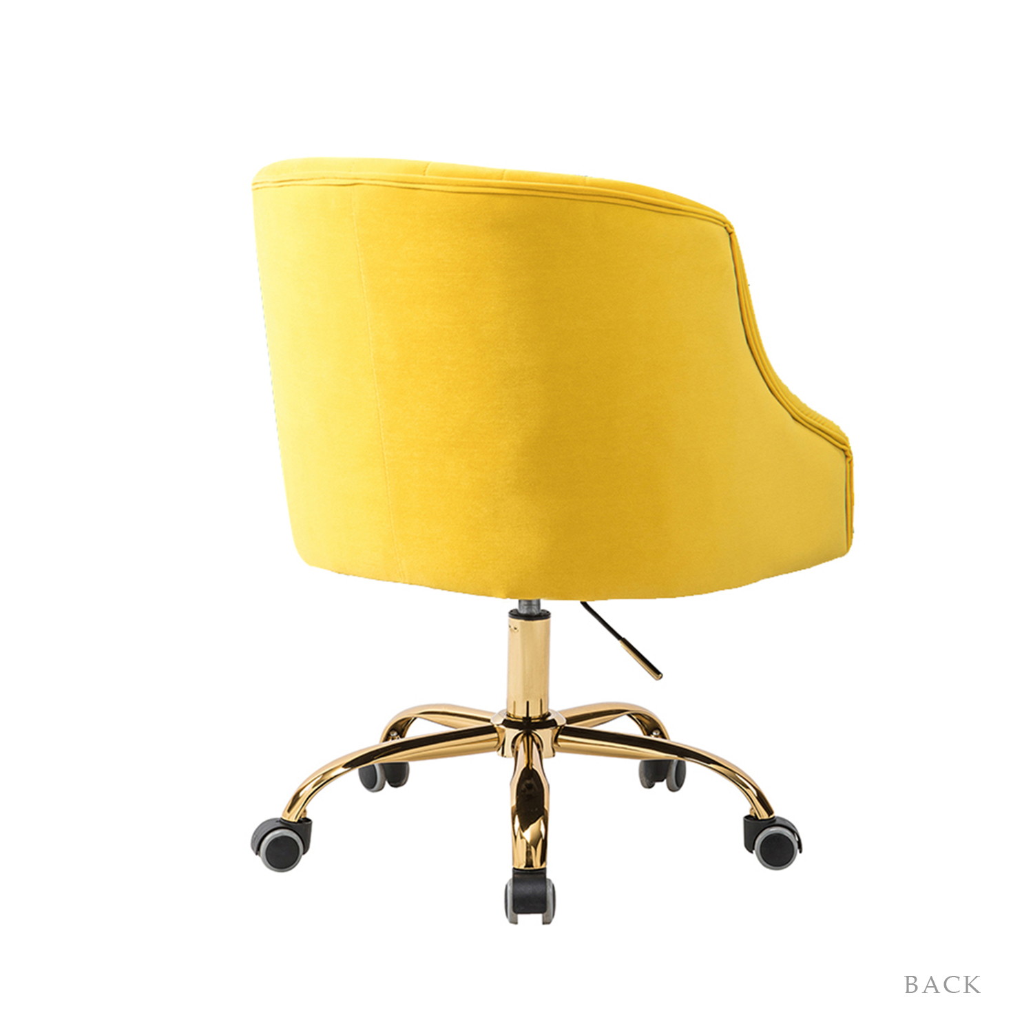 Jayden Creation Lydia Height Adjustable Velvet Task Chair with Swivel Gold Metal Base for Home Office, Bedroom, Living Room