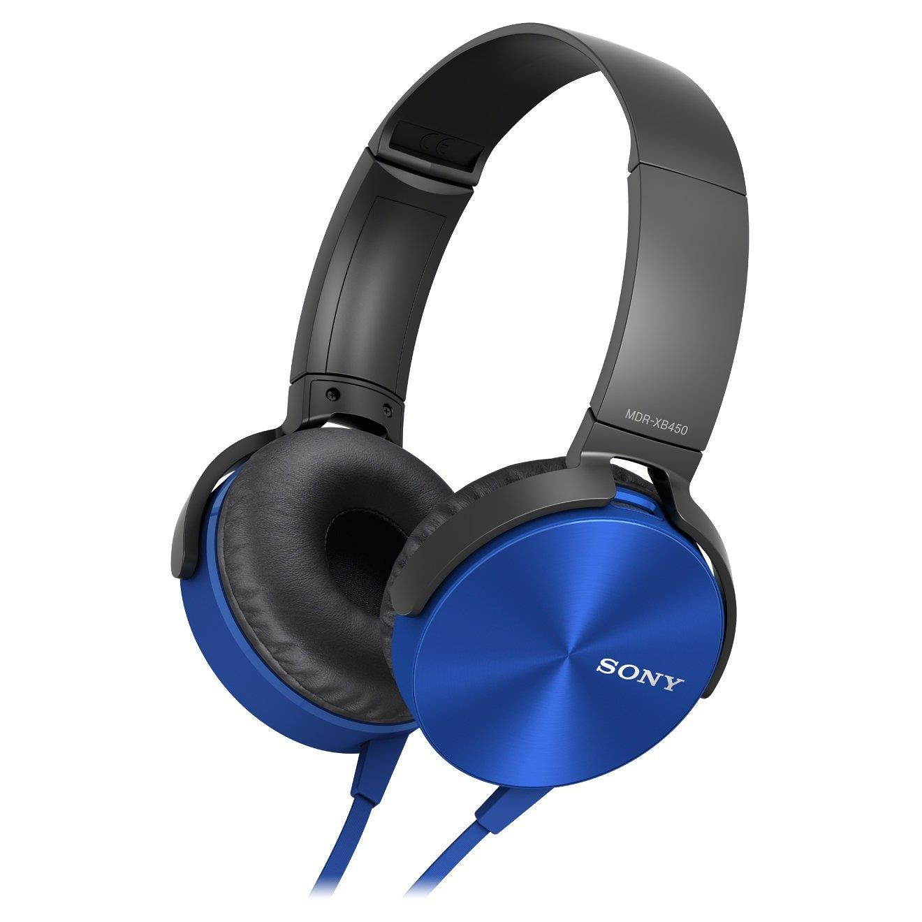 Sony MDR-XB450AP Extra Bass Headphone - Blue (International Version U.S. warranty may not apply)