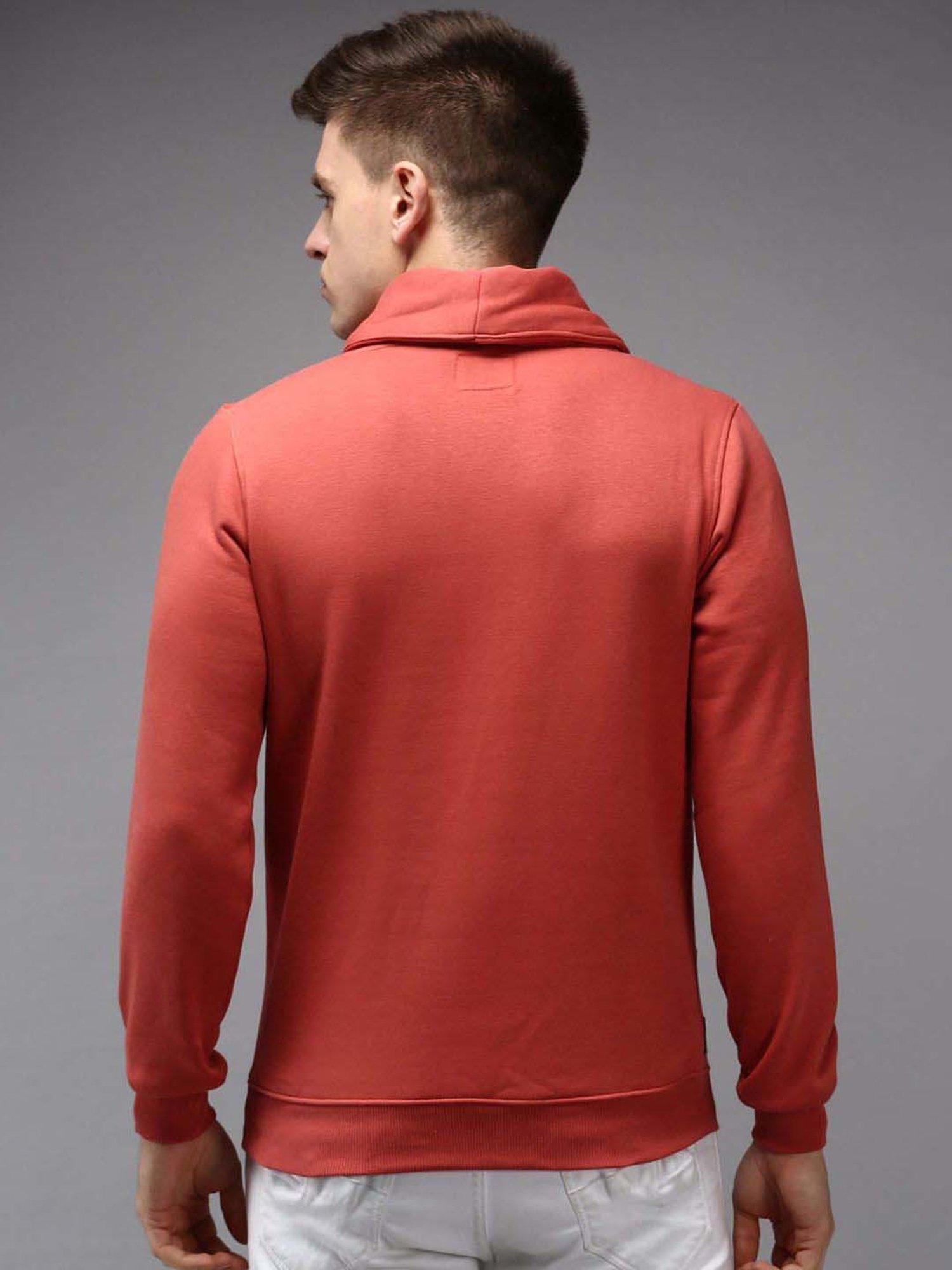 Showoff Rust Cotton Regular Fit Sweatshirt