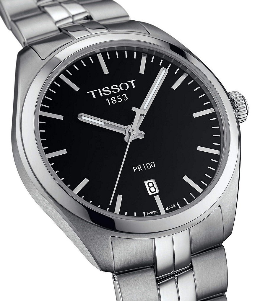 Tissot PR 100 Analog & Date Bracelet Watch