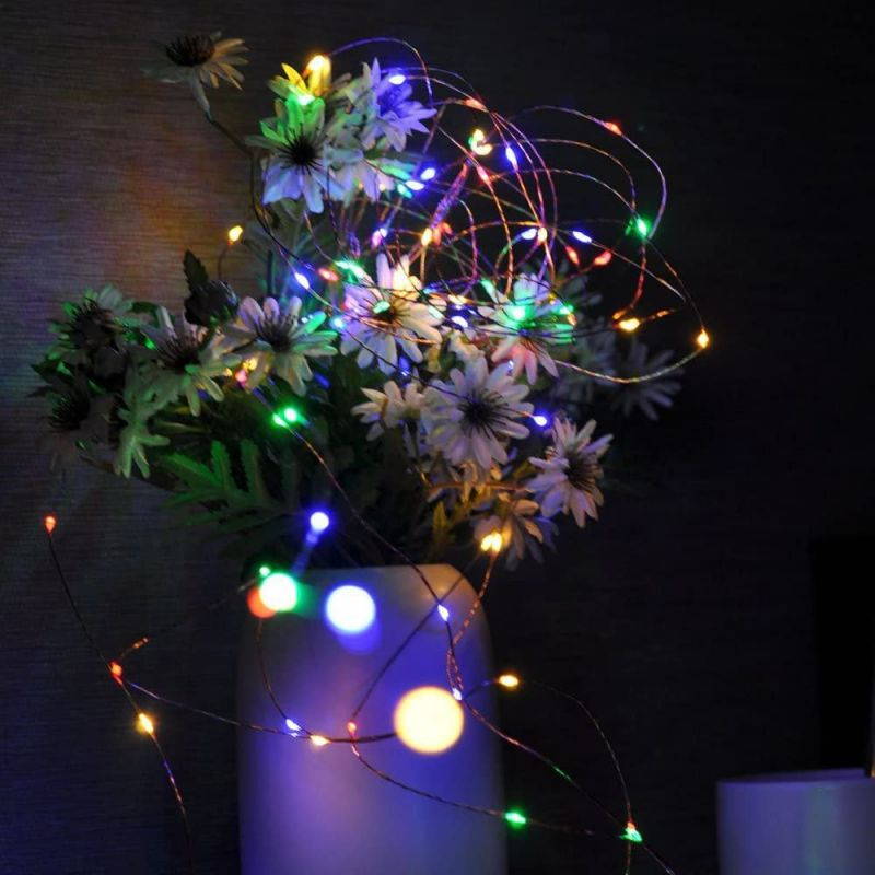 ER CHEN 33ft Led String Lights,100 Led Fairy Starry Lights on 10M Silver Coating Copper Wire String Lights for Christmas (Multicolor)