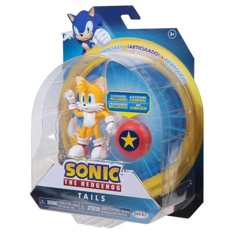 Sonic 4" Figure Modern Tails with Star Spring Wave 4