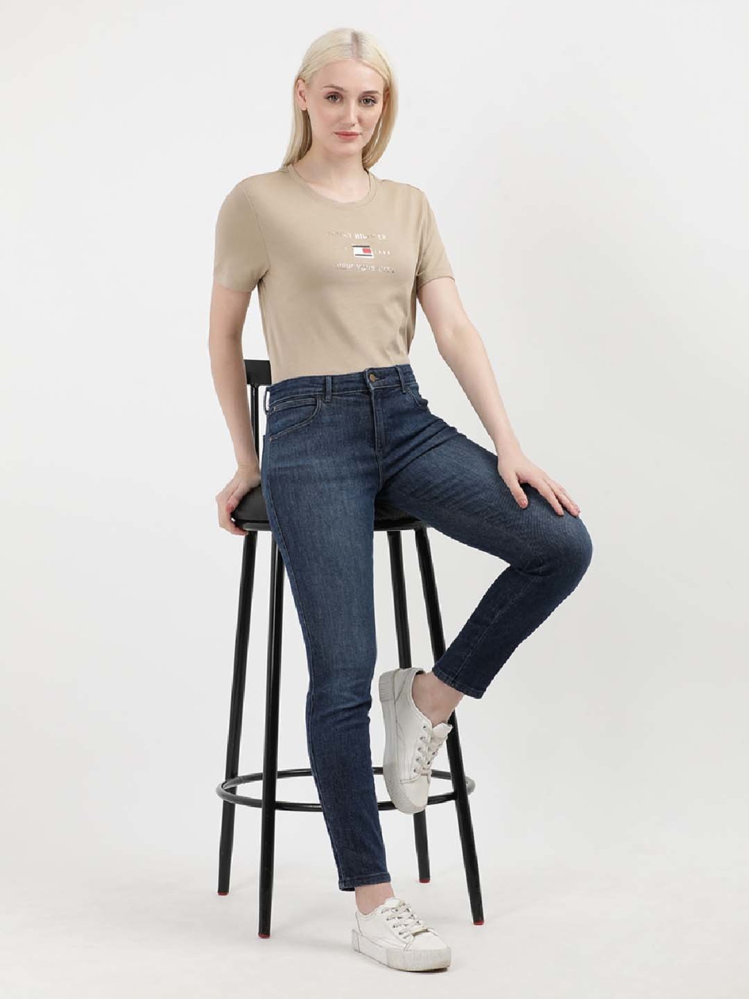 TOMMY HILFIGER Khaki Cotton Printed T-Shirt