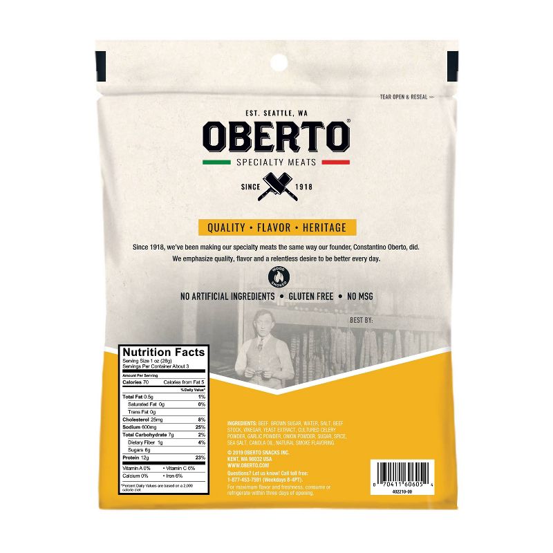 Oberto Original Beef Jerky - 2.85oz