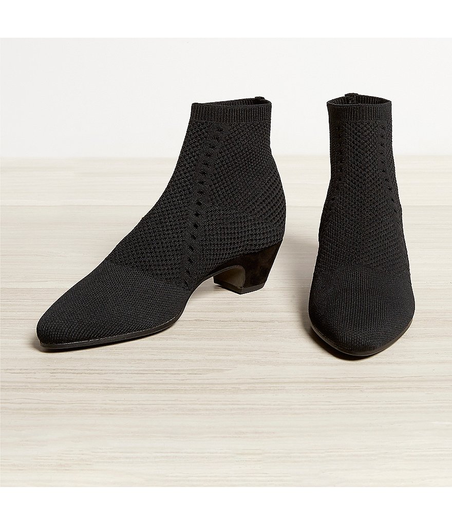 Eileen Fisher Purl Stretch Block Heel Sock Booties
