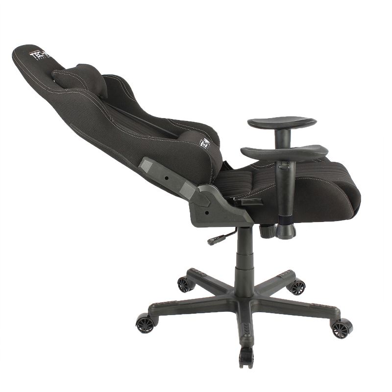 Fabric Ergonomic High Back Racer Style Video Gaming Chair Black - Techni Sport