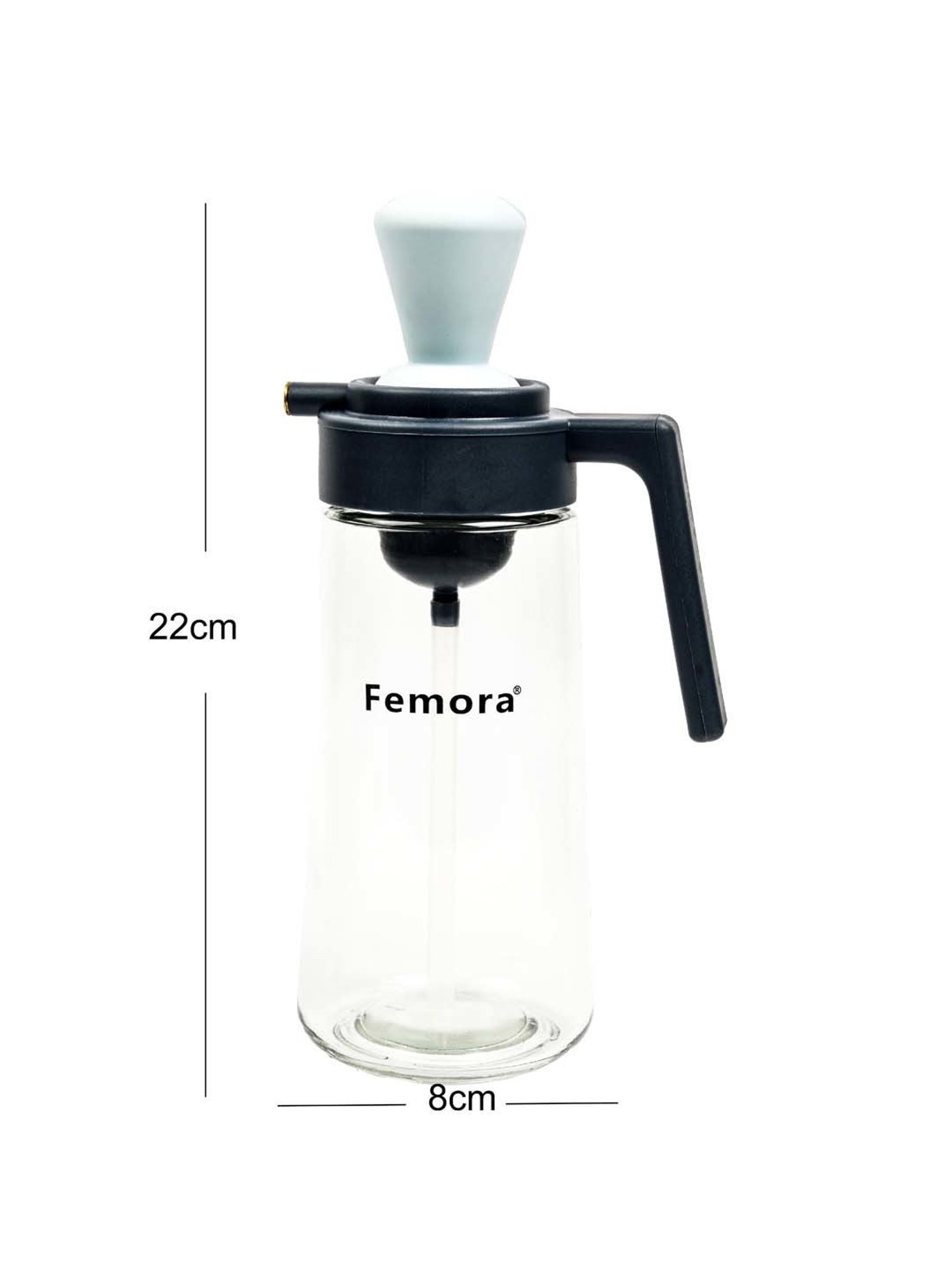 COLE & MASON White & Beige Ceramic Pourer - Set of 1