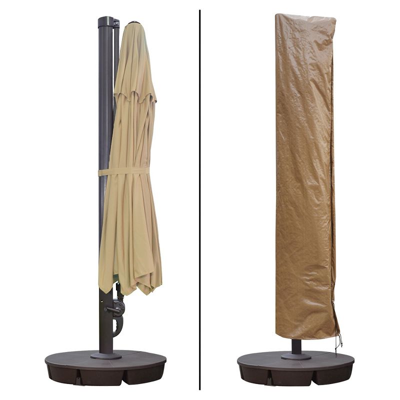 Island Umbrella Victoria 13' Octagonal Cantilever in Beige Sunbrella