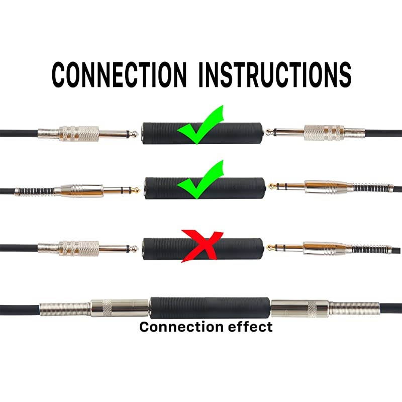 14 Inch TRSTS Female to Female Coupler 635mm Jack Stereo Adapter Joiner Gender Changer Connectors 4 Pack