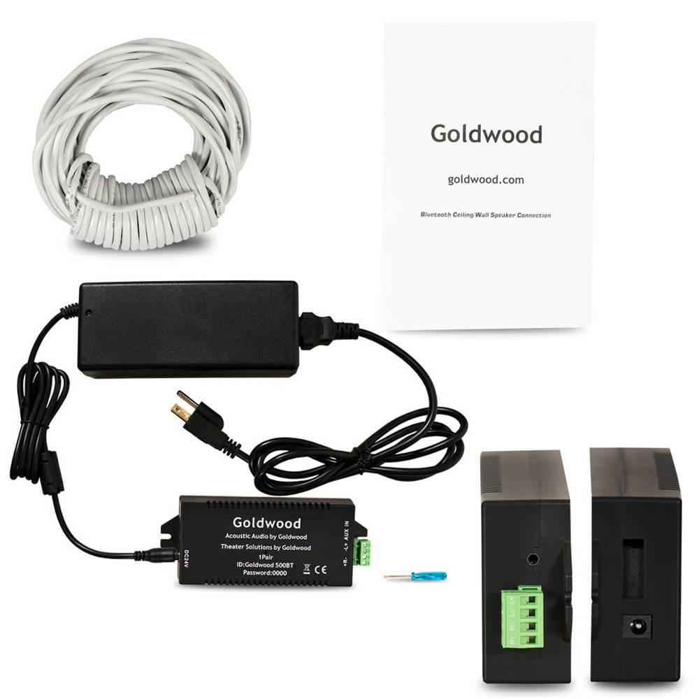 Acoustic Audio HD-5 Bluetooth Flush Mount In Ceiling Powered 2-Way Speaker Pair