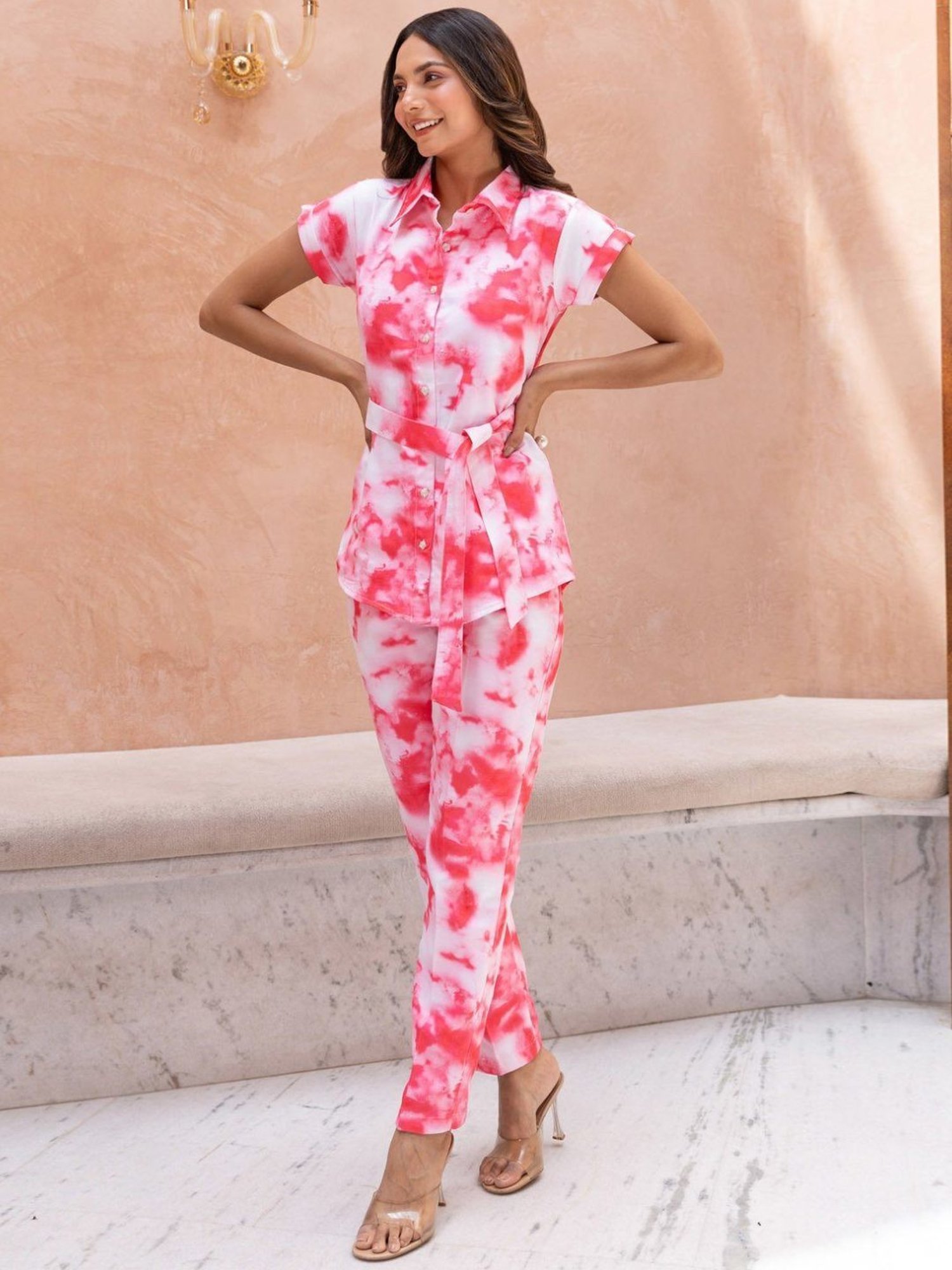 BInfinite Pink Viva Tie-Dye Coords-Set