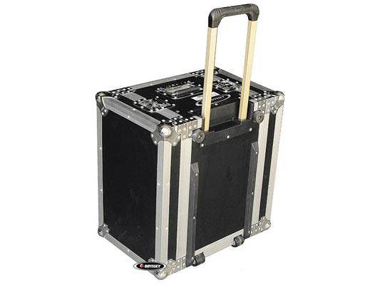 6 SPACE EFFECTS RACK WITH HANDLE AND WHEELS