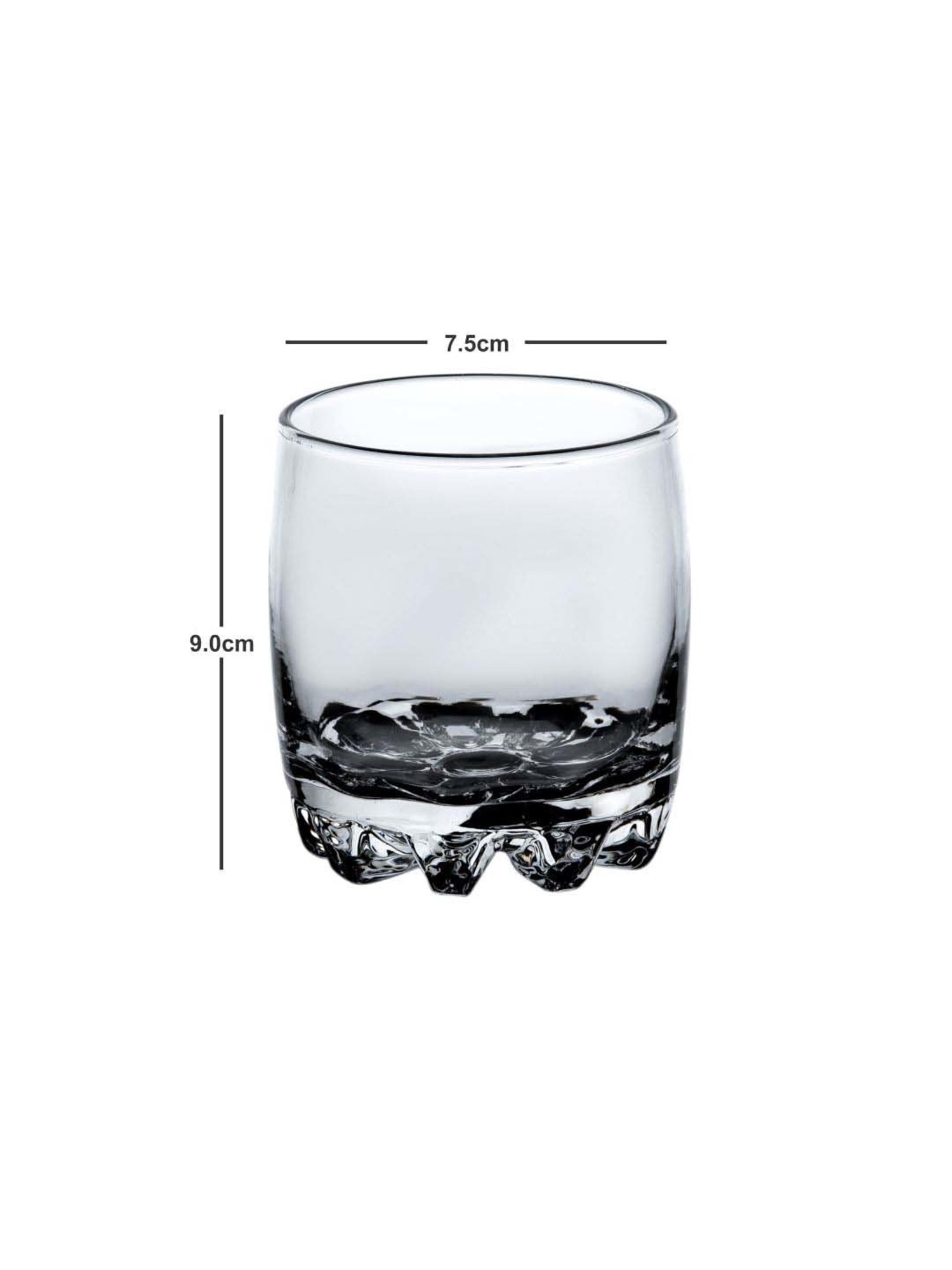 ROXX Transparent Glass Tumbler (0.3 L) - Set of 6
