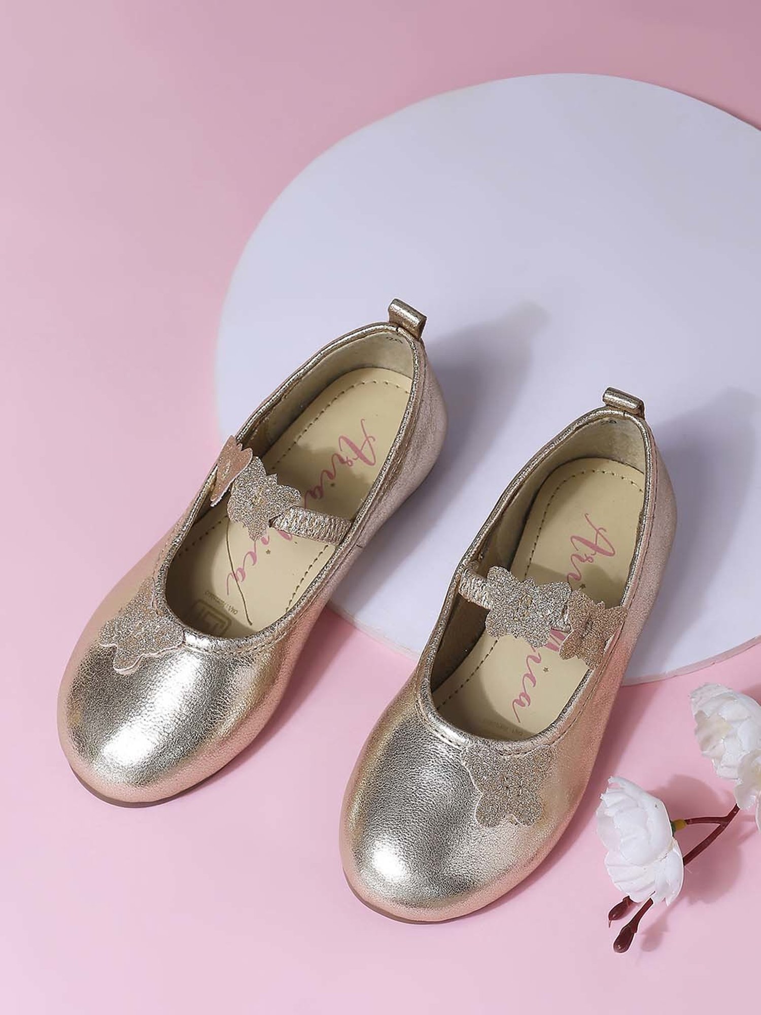 Aria Nica Kids Glint Gold Mary Jane Shoes