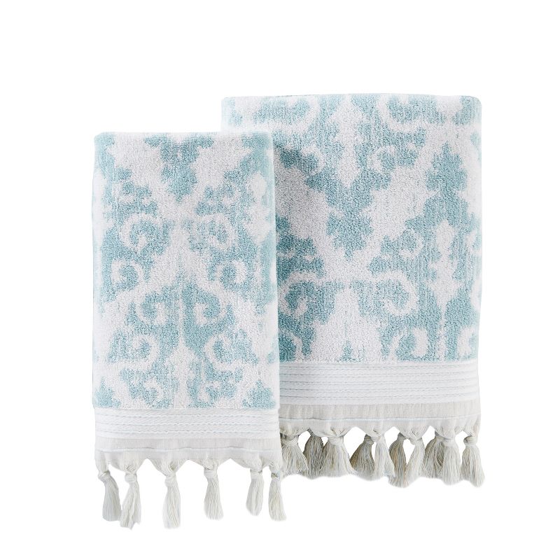 Mirage Fringe Bath Towel Aqua - SKL Home