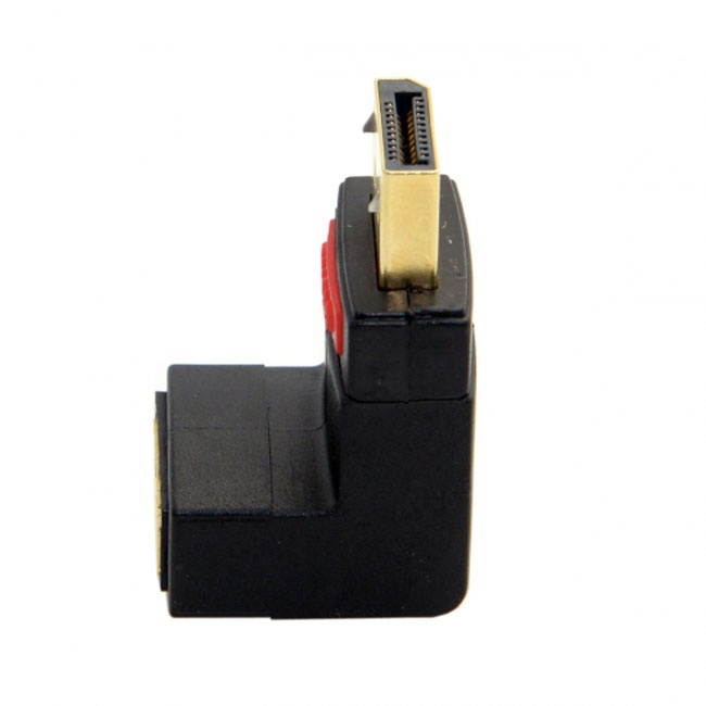 Cablecc Up Angled 90 Degree DP DisplayPort Male to Female Extension Adapter