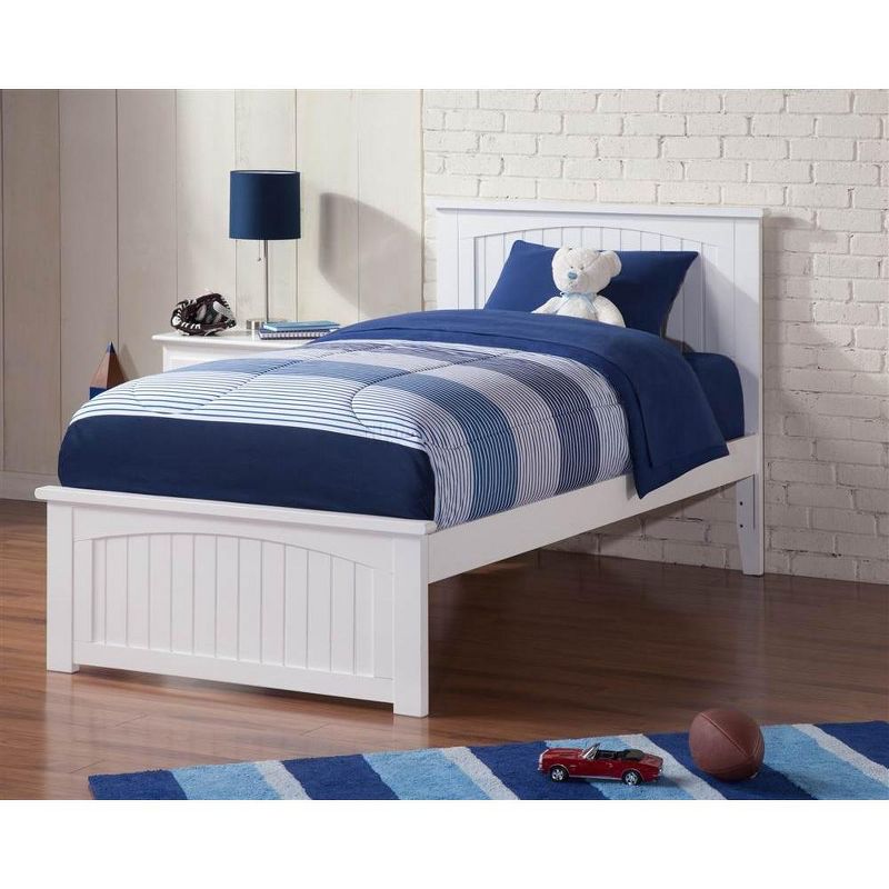 Madison Twin Bed with Matching Foot Board in White - Atlantic Furniture