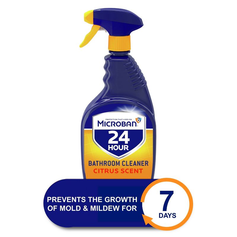 Microban 24 Hour Bathroom Cleaner and Sanitizing Spray - Citrus Scent - 32 fl oz