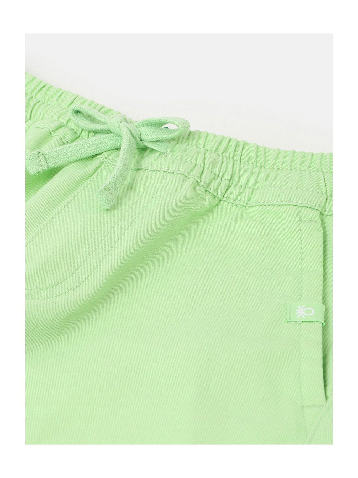 United Colors of Benetton Kids Green Solid Shorts