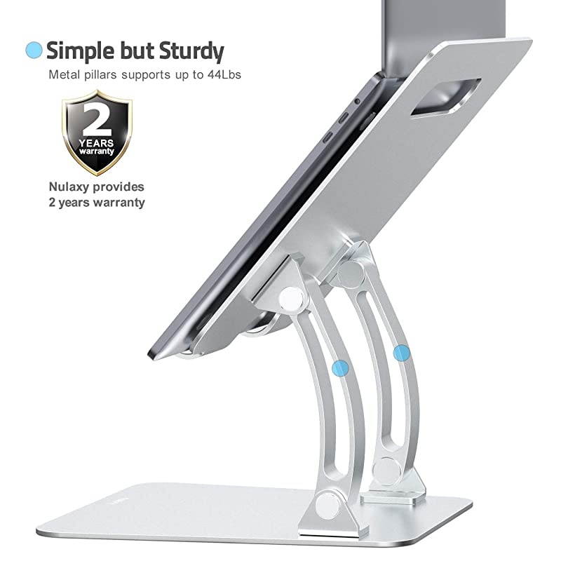 Laptop Stand Ergonomic Height Angle Adjustable Computer Laptop Holder Compatible with MacBook Air Pro Dell XPS Samsung Alienware All Laptops 1117 Supports Up to 44 LbsSpace Grey